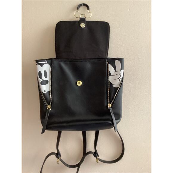 Disney Mickey Mouse 90th Anniversary Black Bioworld Mini Backpack EUC - Picture 9 of 11